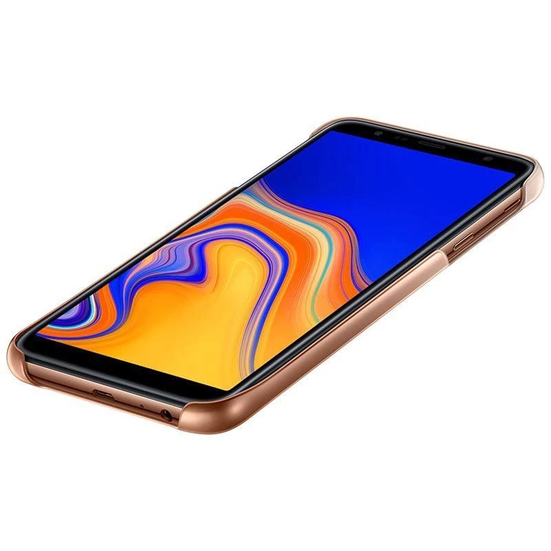 Samsung Galaxy J4 Plus liukuvärjätty kuori EF-AJ415CFEGWW kulta