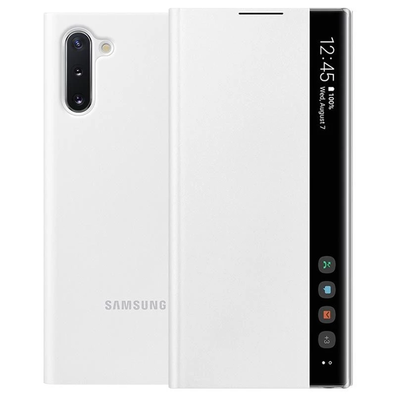 Samsung Galaxy Note 10 Clear View Cover valkoinen
