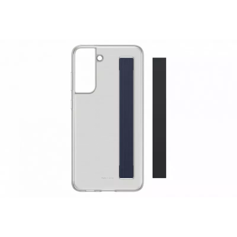 Samsung Galaxy S21 FE Clear Strap -suojakotelo, tummanharmaa