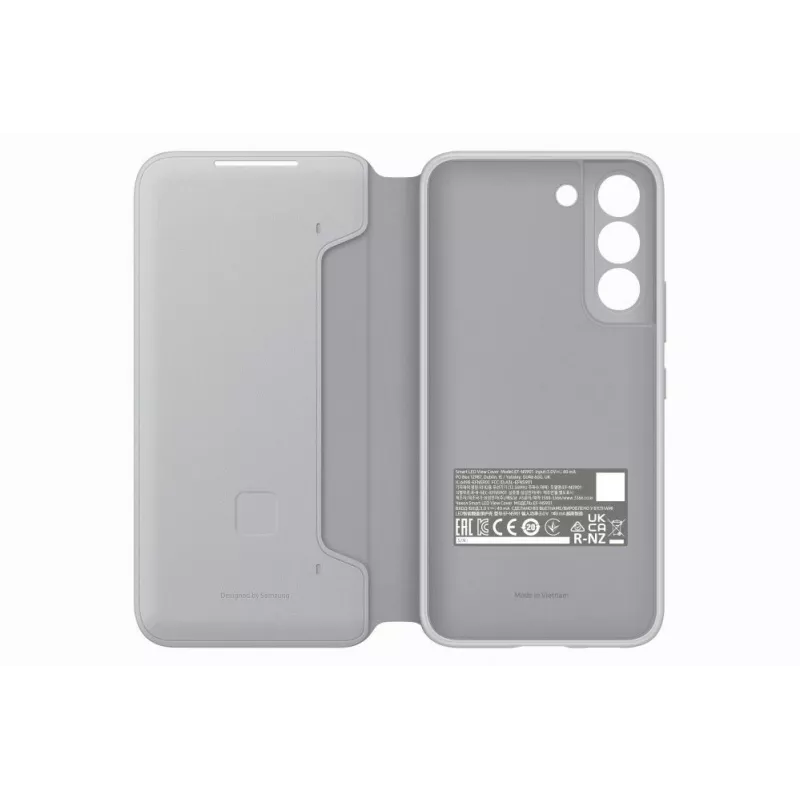 Samsung Galaxy S22 Smart LED View Cover vaaleanharmaa