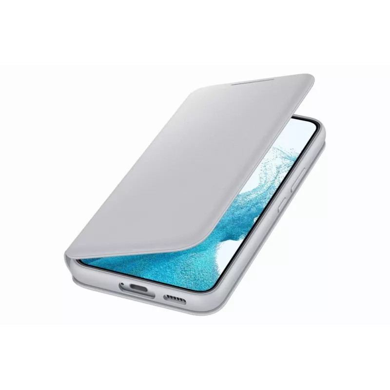 Samsung Galaxy S22 Smart LED View Cover vaaleanharmaa