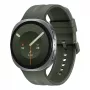 Samsung Galaxy Watch9 LTE 44 mm Silver älykello oliivinvihreällä urheilurannekkeella M/L