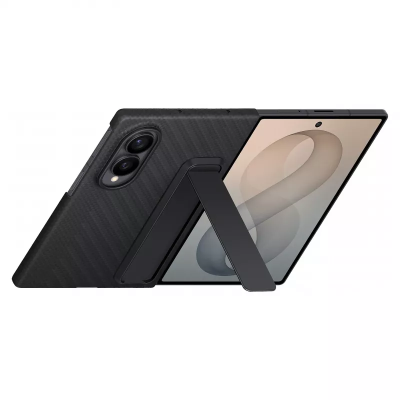 Samsung Galaxy Z Fold8 Carbon Standing -kotelo jalustalla – musta, EF-XF971SBEGWW