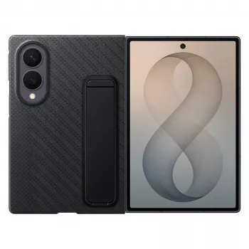 Samsung Galaxy Z Fold8 Carbon Standing -kotelo jalustalla – musta, EF-XF971SBEGWW