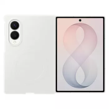Samsung Silicone Magnet Case Galaxy Z Fold 8:lle - valkoinen (MagSafe-yhteensopiva)
