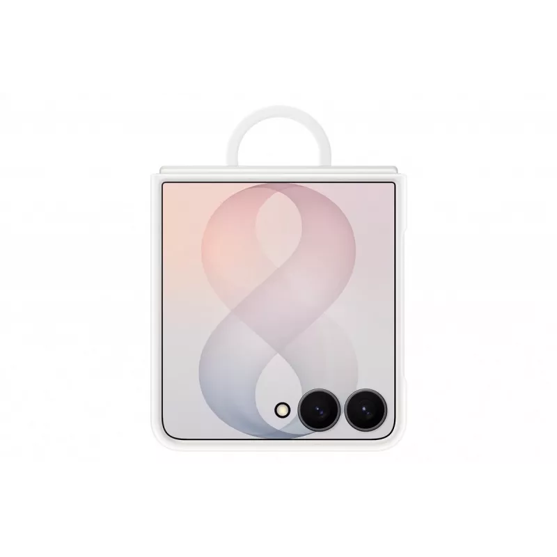 Samsung Silicone Ring Magnet -kotelo Galaxy Z Flip8, valkoinen