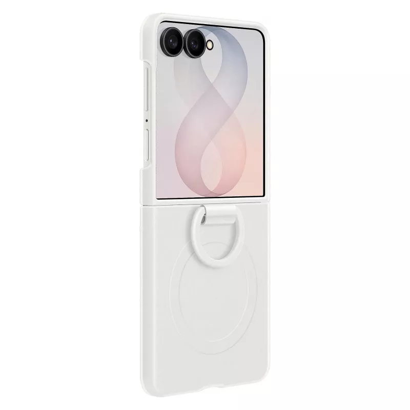 Samsung Silicone Ring Magnet -kotelo Galaxy Z Flip8, valkoinen