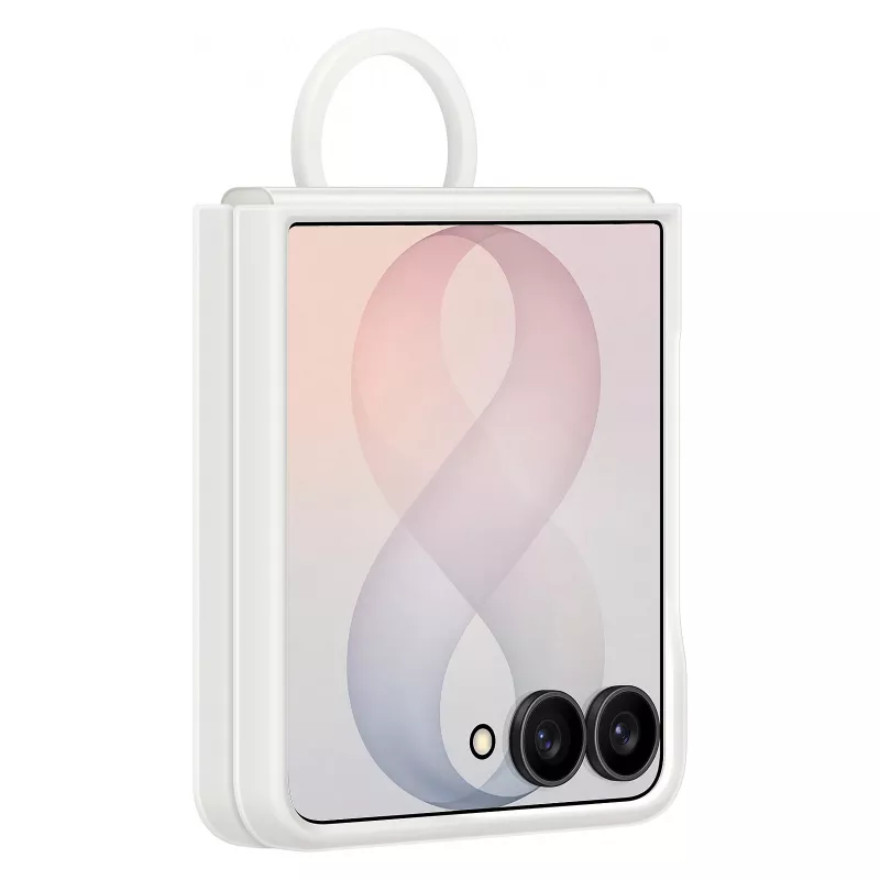 Samsung Silicone Ring Magnet -kotelo Galaxy Z Flip8, valkoinen
