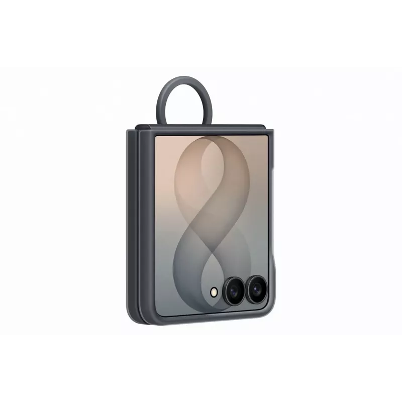 Samsung Silicone Ring Magnetic -kotelo Galaxy Z Flip8 -laitteelle, musta (EF-EF776CBEGWW)