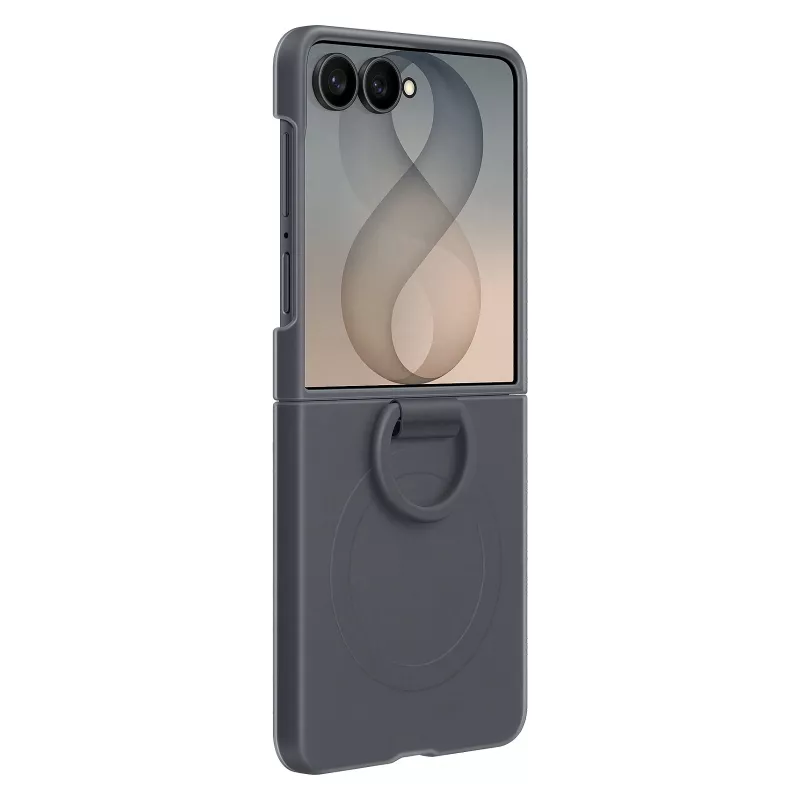 Samsung Silicone Ring Magnetic -kotelo Galaxy Z Flip8 -laitteelle, musta (EF-EF776CBEGWW)
