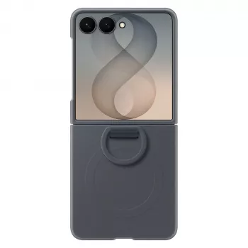 Samsung Silicone Ring Magnetic -kotelo Galaxy Z Flip8 -laitteelle, musta (EF-EF776CBEGWW)