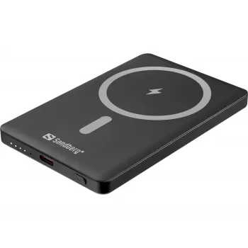 Sandberg Magnet Powerbank 5000 Saver - 5000 mAh, 20W Power Delivery, musta
