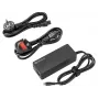 SANDBERG USB-C AC -laturi PD100W EU+UK – 100 W USB-C Power Delivery -seinälaturi, vaihdettavat EU/UK-pistokkeet, musta