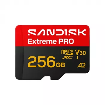 SanDisk Extreme PRO microSDXC 256 GB UHS-I U3 V30 A2 + SD-sovitin