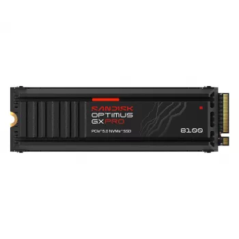 SanDisk Optimus GX PRO 8100 4TB PCIe Gen5 NVMe M.2 2280 -sisäinen SSD jäähdytyssiilillä ja laitteistosalauksella