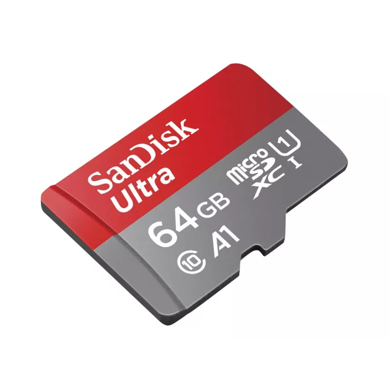 SanDisk Ultra 64GB microSDXC-muistikortti SD-sovittimella