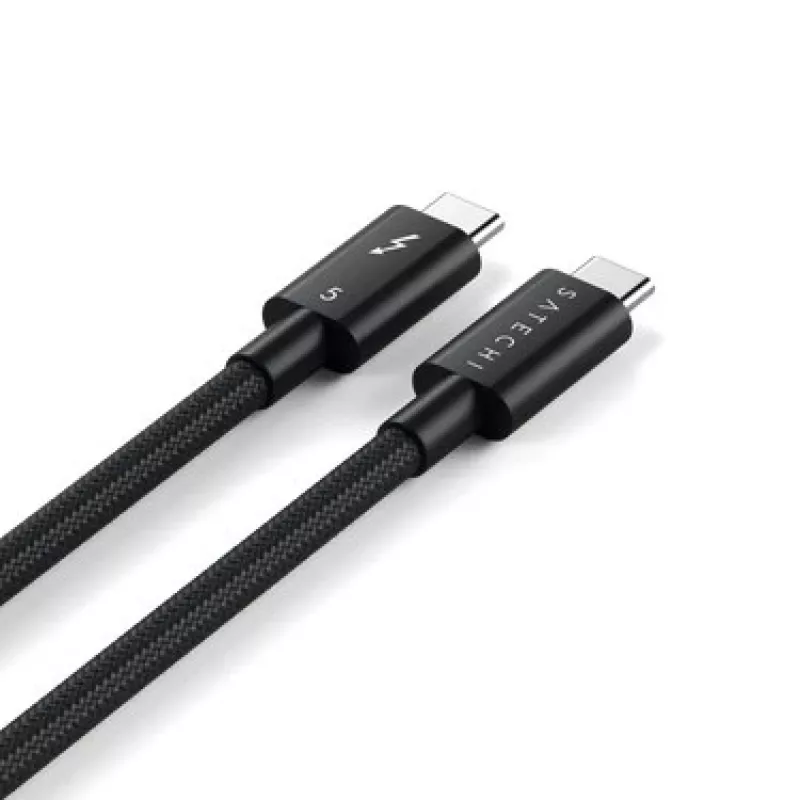 SATECHI Thunderbolt 5 Pro -kaapeli 1m USB-C - USB-C – 120Gbit/s, 240W, musta