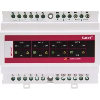 SATEL tavanomainen tulo-/lähtömoduuli (osoitettavalle paloilmoituskeskukselle) MIO-400