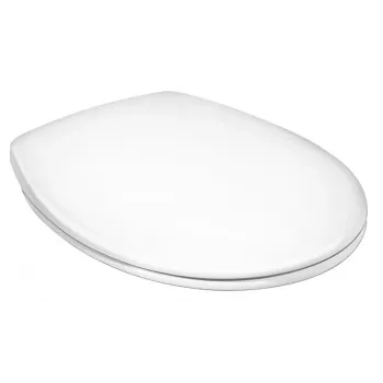 SAVAL GBG WC-istuin Soft-Close/Quick-Release, D-muoto, valkoinen, duroplast, ruostumattomat saranat