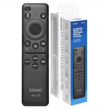 SAVIO RC-27 yleiskaukosäädin Samsung Smart TV -televisioille – musta