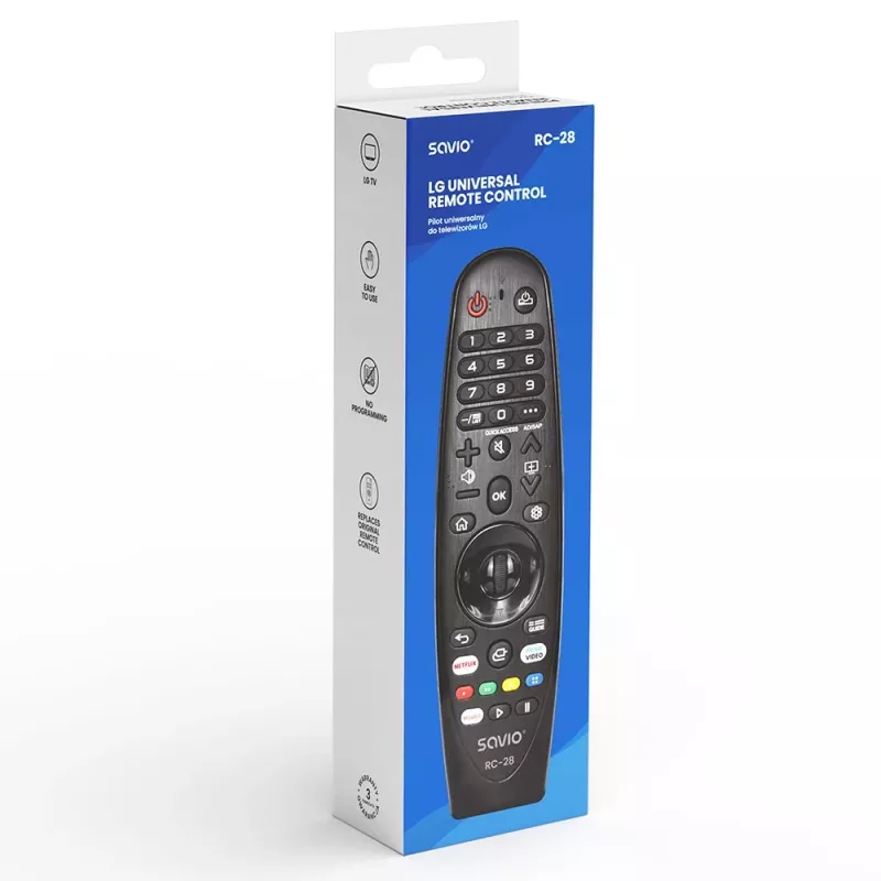 SAVIO RC-28 yleiskaukosäädin LG Smart TV:lle