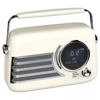 SAVIO RS-04 kannettava DAB+ FM-radio ladattavalla akulla, LCD-näyttö, kaksoisherätys, musta