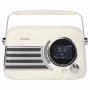 SAVIO RS-04 kannettava DAB+ FM-radio ladattavalla akulla, LCD-näyttö, kaksoisherätys, musta