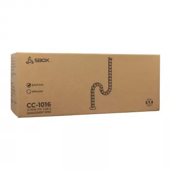 Sbox CC-1016B Kaapelinhallinta, musta