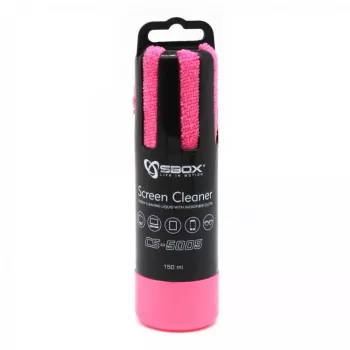 Sbox CS-5005P näytönpuhdistusaine 150 ml pinkki
