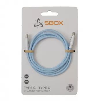 SBOX USB-C - USB-C -kaapeli 1m sininen – lataus ja tiedonsiirto