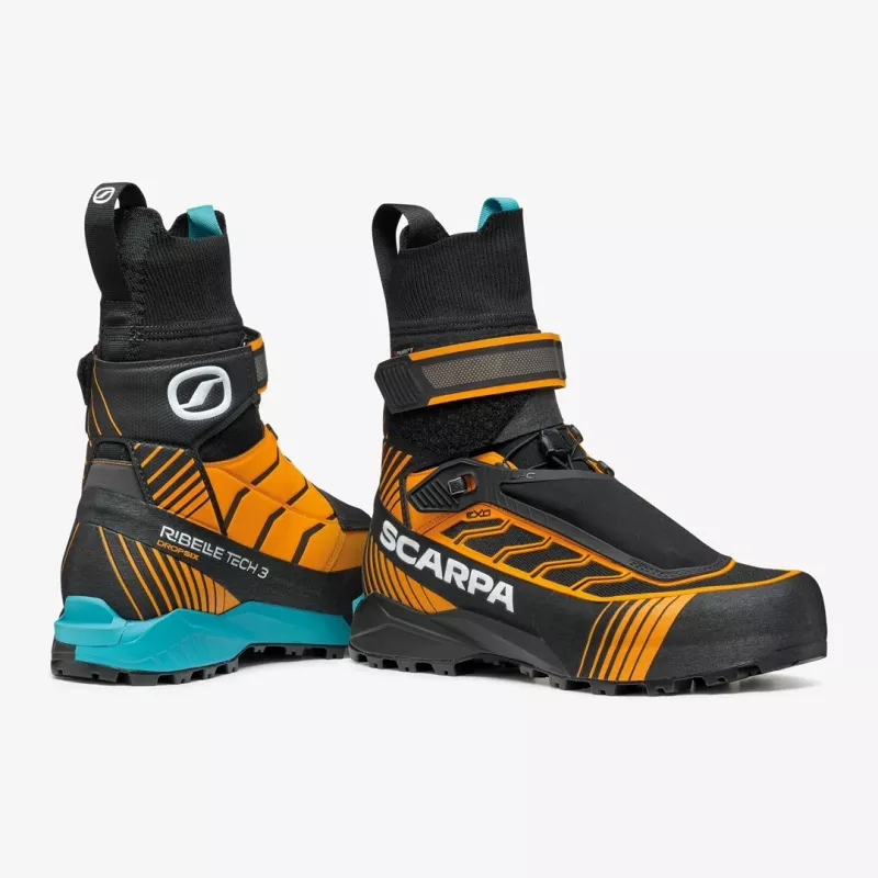 Scarpa Ribelle Tech 3 HD Mountaineering Boots - musta/kirkkaanoranssi - koko 40 EU