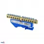 SCHELINGER 14-napainen DIN-kiskoliitin 8-12 mm² sininen