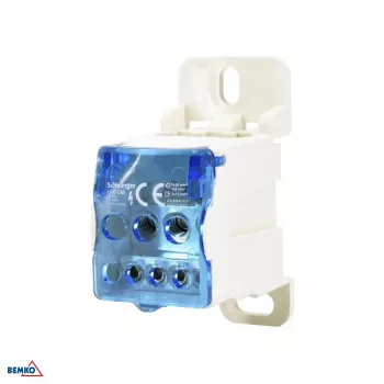 SCHELINGER A18-UJB-080 7-napainen jakoliitin 100A 500V DIN-kiskoasennus