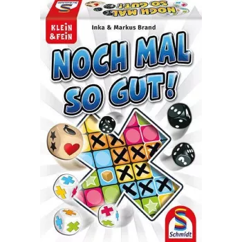 Schmidt Spiele Nochmal so gut (49365) - noppapelin lisäosa Nochmal!-peliin, 1-6 pelaajaa, yli 8-vuotiaille, 20-30 minuuttia, 2 kaksipuolista pelilohkoa, 4 uutta pelivarianttia, saksankielinen
