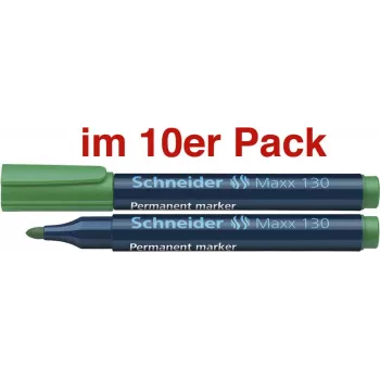 Schneider 130 pysyvä merkkiaine, pyöreä kärki, vihreä, 1,0-3,0 mm, täytettävä 113004
