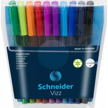 Schneider Vizz M kuulakärkikynäsarja 10 eri värillä Medium 102290