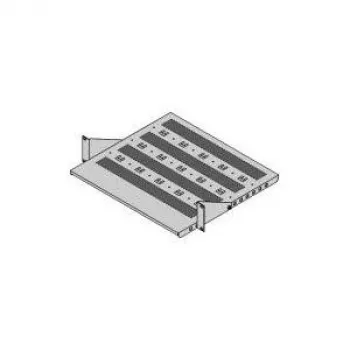 SCHROFF 19 tuuman kiinteä hylly, 430 x 400 mm käyttöpinta, vaaleanharmaa RAL 7035, 1U, 25 kg kantavuus