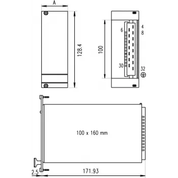 SCHROFF 21006945 Etulevy