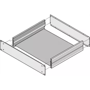 SCHROFF kotelolevy 390D EuropacPRO alakehikoille, 3U, 84 HP, teräs, sinkitty, 390 mm syvä 20860111