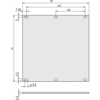 Schroff Pentair 3U 4HP alumiininen etulevy 30807-776