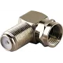 Schwaiger WAD8321531 F-kulmasovitin, F-liitin - F-liitäntä, hopea, 2 kpl
