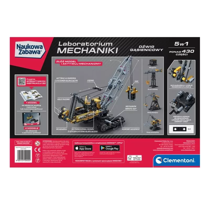 Scientific Fun Mechanics -laboratorio telaketjunosturi Clementoni 50402