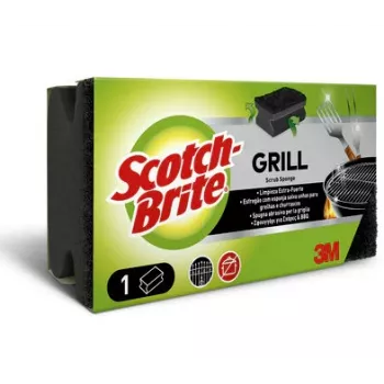 Scotch-Brite BBQ grillipuhdistin musta erittäin vahva hankaussieni kynsiystävällisellä kahvaliuskalla, 1 kpl (GNS1N)