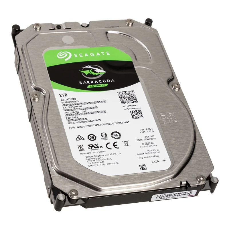 Seagate Barracuda ST2000DM008 2TB sisäinen kiintolevy - 3,5 inch SATA III 7200 kierr./min 256 MB välimuisti 6 ms