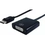 SECOMP STANDARD DisplayPort uros DVI-D Single Link naaras -adapterikaapeli, 15 cm, musta (11.55.3202)