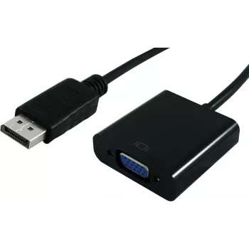 SECOMP STANDARD DisplayPort - VGA-sovitinkaapeli, DP-uros VGA-naaras, 1 m, musta (S3201-10)