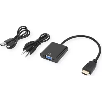 SECOMP STANDARD HDMI-VGA + 3,5 mm ääni -sovitinkaapeli, 0,23 m (S3210)