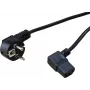 SECOMP STANDARD virtajohto kulmaliittimellä IEC C13, CEE 7/7–IEC C13, 1,8 m, musta S2307