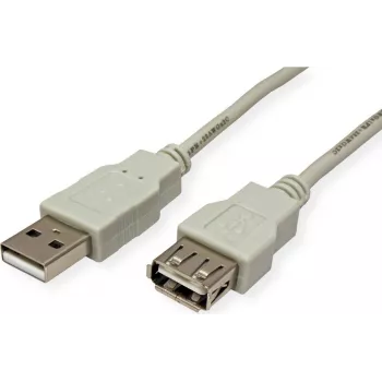 SECOMP STANDARD USB 2.0 -jatkokaapeli, Type-A uros - naaras, beige, 0,8 m (S3111)