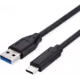SECOMP Standard USB 3.2 Gen 1 -kaapeli, USB A - C, 0,5 m, musta (S3015)